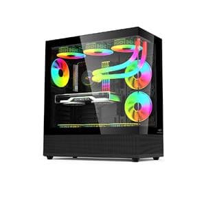 Gabinete Gamer C3Tech MT-G850BK , Mid Tower , Vidro Temperado , Sem Fonte , Sem Fan , Preto