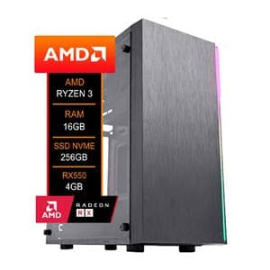PC Gamer AMD Ryzen 3 4100 , RX550 4GB , 16GB DDR4 (2x8GB) , SSD 256GB NVMe