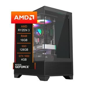 PC Gamer AMD Ryzen 3 , GTX1650 4GB , 16GB DDR4 (2x8GB) , SSD 128GB Sata
