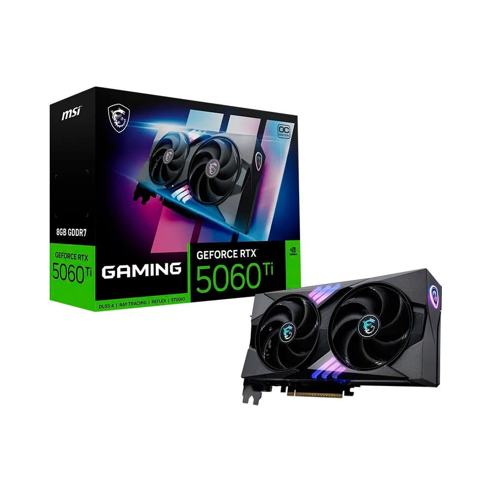 Placa De Vídeo MSI RTX 5060 Ti Gaming OC NVIDIA GeForce, 8GB, GDDR7, 128-Bit - G506T-8GC