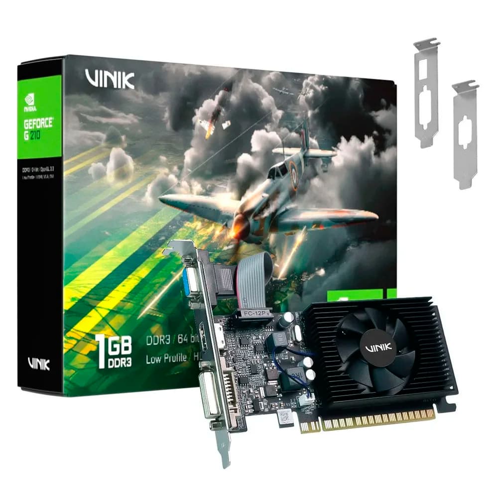 Placa De Video Vinik Geforce G210 1gb Ddr3 64 Bits Gpuvk2101gblp0k3