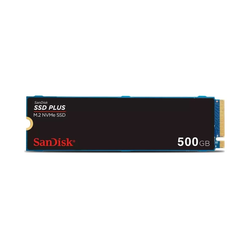 SSD M.2 PCie 3.0 Sandisk Plus 500gb, Nvme, Leitura 2400mb/s, Gravação 1500mb/s - Sdssda3n-500g-g26