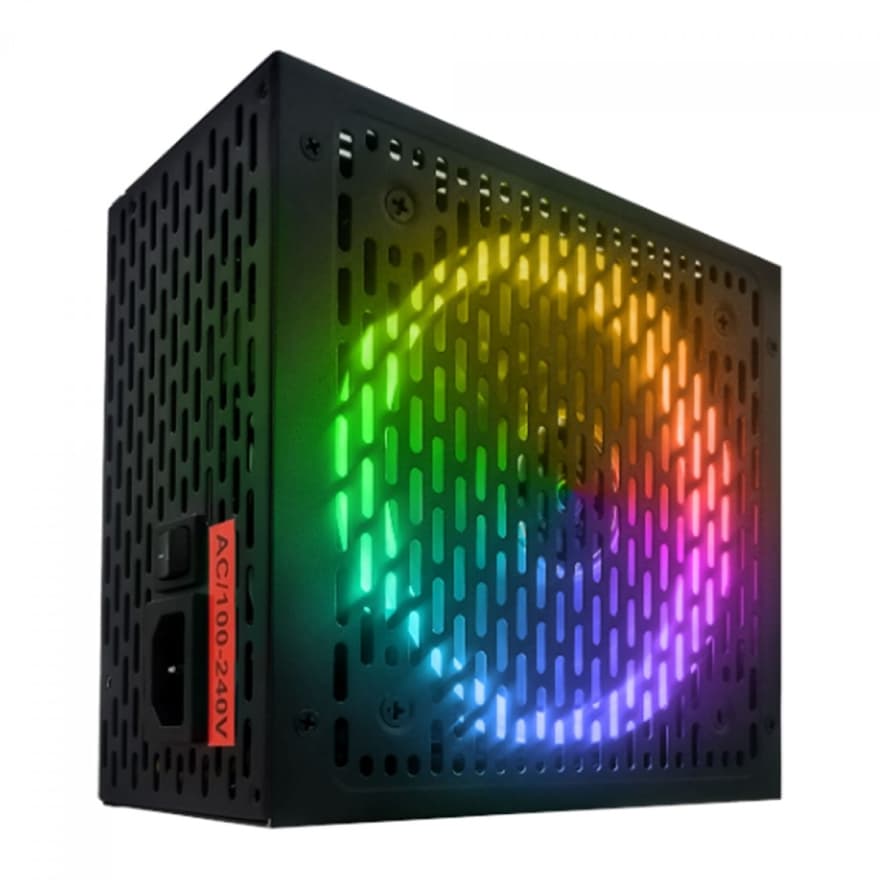 FONTE 500W 80 PLUS BRONZE BRX, RGB, ATX, BLACK - BRX 500 8B RGB