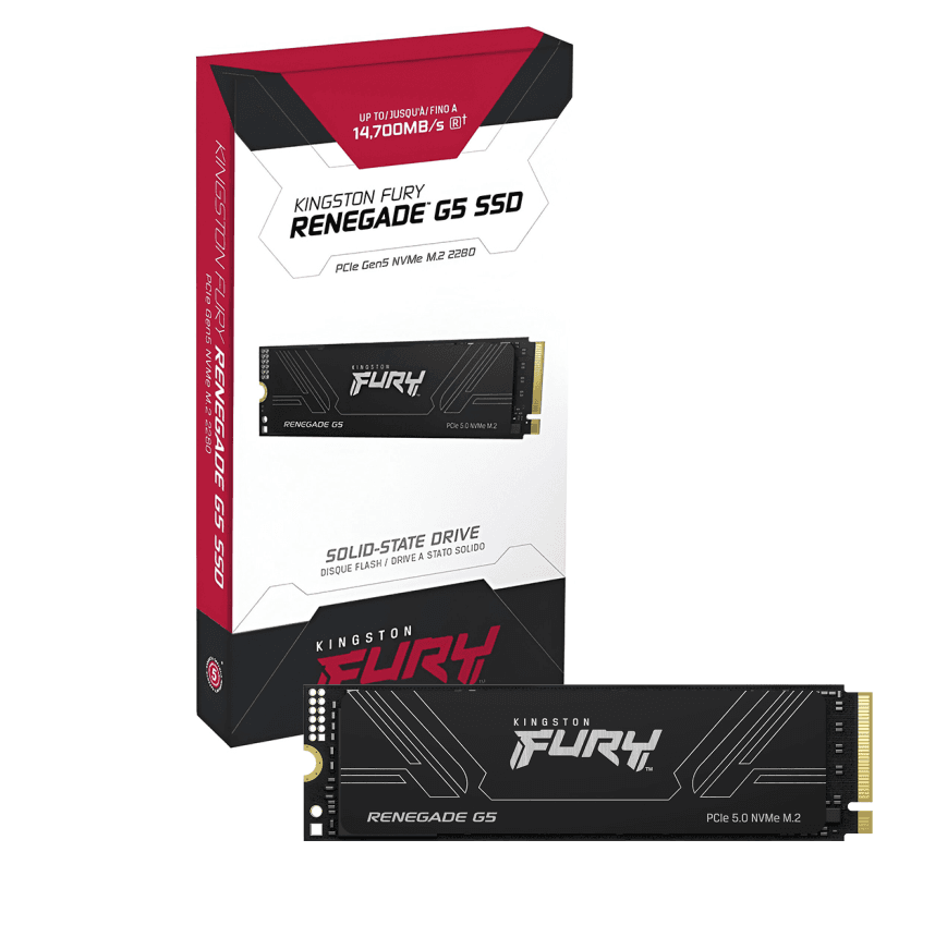 NVME 4TB KINGSTON FURY RENEGADE G5, M.2 2280, PCIE GEN 5X4, LEIT 14800MB/S, GRAV 14000MB/S - SFYR2S/4T0