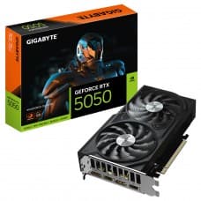 Placa de Vídeo Gigabyte NVIDIA GeForce RTX 5050 Windforce OC V2, 8GB, GDDR6, DLSS, Ray Tracing, GV-N5050W