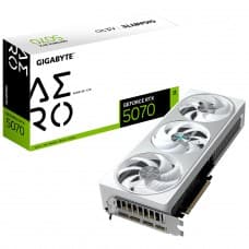 Placa de Vídeo Gigabyte NVIDIA GeForce RTX 5070 AERO OC, 12GB, GDDR7, DLSS, Ray Tracing, GV-N5070AERO OC-