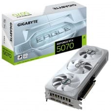 Placa de Vídeo Gigabyte NVIDIA GeForce RTX 5070 Eagle OC Ice SFF, 12GB, GDDR7, DLSS, Ray Tracing, GV-N507