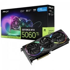 Placa de Vídeo PNY NVIDIA GeForce RTX 5060 Ti EPIC-X RGB OC, 16GB, GDDR7, DLSS, Ray Tracing, VCG5060T16TF