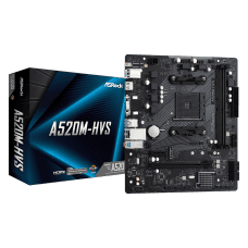 Placa Mãe ASRock A520M-HVS, A520, AMD AM4, mATX, DDR4, 90-MXBE60-A0UAYZ