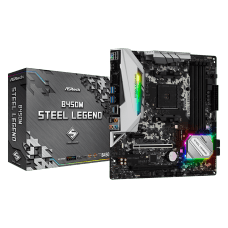 Placa Mãe ASRock B450M Steel Legend, Chipset B450, AMD AM4, mATX, DDR4