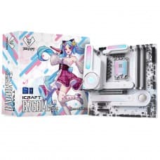 Placa Mãe Maxsun iCraft B760M Cross, Chipset B760, Intel LGA 1700, mATX, DDR5, WiFi, Branco