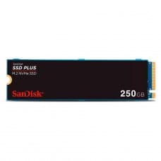 SSD SanDisk Plus, 250GB, M.2 NVMe PCIe 3.0, Leitura 2400MBs e Gravação 1500MBs, SDSSDA3N-250G-G26