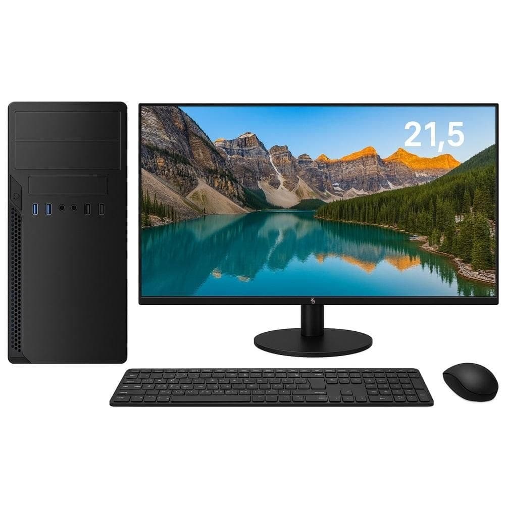 Computador 3Green Completo Intel i5 10400F, 16GB DDR4, SSD 1TB Nvme, Geforce GT 2GB Monitor Led 21,5” Wifi, 3GP-016