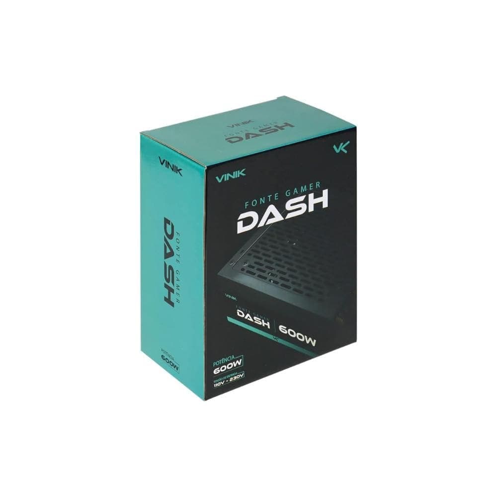 Fonte Gamer Vinik Dash 600W Preto - Vfg600Wp