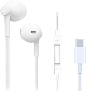 Fone de Ouvido Premium USB-C, Anti-Ruído (99,15%), Cabo de Tecido, Áudio HD; compatível com Samsung, LG e Smartphones Tipo-C, para Música e Chamadas - 1ª Geraçao.
