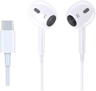 Fone de Ouvido Premium USB-C 3ª Geração com Redução de Ruído (99%), Cabo de Tecido; Áudio HD, compatível com Smartphones e Dispositivos Tipo-C.