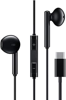 Fone de Ouvido USB-C 4ª Geração (Preto) - Redução de Ruído 99,15%, Cabo Tecido Antitramado. Qualidade Premium. Compatível com Samsung, Motorola, LG e Smartphones Tipo-C.
