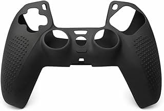 Capa para Controle PlayStation 5 em Silicone Premium Anti-Impacto, Textura Antiderrapante com Bolinhas de Grip, Preto Fosco, Aderência Extra, Protege de Arranhões, Quedas e Marcas