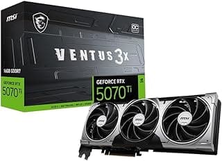 Placa de Vídeo MSI GeForce RTX 5070 Ti 16GB GDDR7 VENTUS 3X OC, PCIe 5.0, HDMI 2.1b & DisplayPort 2.1 – Gamer/4K