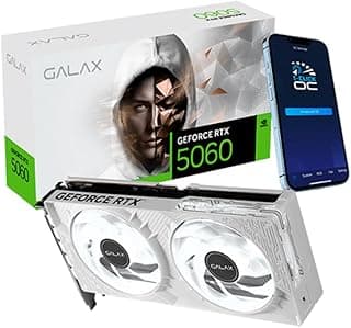 PLACA DE VIDEO NV RTX5060 8GB BLACK GF 1-CLICK OC WHITE LAUNCH EDITION 128BITS GDDR7 GALAX 56NSN8MDCQLE