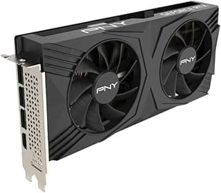 PNY Placa gráfica GeForce RTX™ 4070 Super 12GB Verto™ OC Dual Fan DLSS 3 (NVIDIA GeForce SFF-Ready, 192 bits, GDDR6X, PCIe 4.0, HDMI/DisplayPort, suporta 4k, incluindo adaptador, 2 compartimentos)