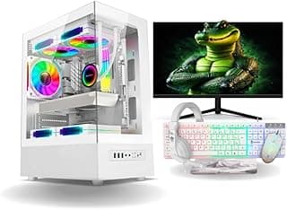 PC Gamer Branco Completo Intel Core i5 Memoria Ram 16GB SSD 240GB Monitor HDMI Kit Gamer