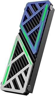 Dissipador de Calor 880X para SSD M.2 2280 NVMe/SATA Duas Almofadas Térmicas de Silicone, Altura Ajustável 3mm, Corpo em Liga de Alumínio, Compatível com SSDs 2280