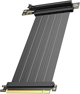 JEYI Cabo Riser PCI-E 4.0, Cabo de montagem GPU vertical flexível de alta velocidade PCIe 4.0 x16 para AMD Radeon RX7000/RX6000 Series e GeForce RTX 40/30 Series 200mm/20cm/0,65ft【PCIEX16(G5) Link