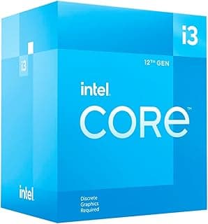 Intel Processador de desktop Core i3-12100F 12ª geração (relógio base: 3,3 GHz, 4 núcleos, LGA1700, RAM DDR4 e DDR5 até 128 GB)