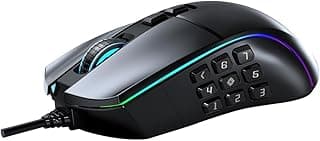 Mouse Gamer Rolf 14 Botões Com Fio 10000DPI Warrior - MO420