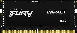 KF548S38IB-16 - Módulo de memória de 16GB SODIMM DDR5 4800Mhz FURY Impact Black 1,1V 1Rx8 262 pinos para notebook/gamers