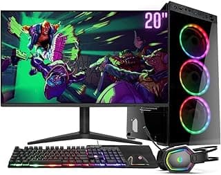 Computador Gamer Completo RGB Intel Core i5 8GB HD 500GB Kit Gamer com Headset Monitor 20" Windows 10 3green Premium
