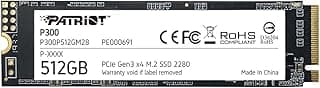 SSD PATRIOT P300 512GB M.2 2280 NVMe PCIE GEN3 x4 - P300P512GM28
