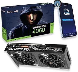 Placa de Vídeo GALAX RTX 4060 1-CLICK OC 2X V2, 8GB, GDDR6-46NSL8MD9NXV