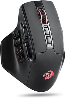Mouse Gamer Redragon Aatrox Pro RGB Preto 15 Botões Programáveis para MMO PAW3395 26000 DPI M811RGB-PRO