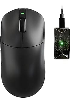 Mouse Gamer Sem Fio ATTACK SHARK X8 ULTIMATE, Ultraleve de 55g com Modo Triplo, Taxa de Polling de 8K, Sensor PixArt PAW3950MAX, 42.000 DPI, Bateria de 800mAh, Mouse Gamer para Win/Mac (Preto)