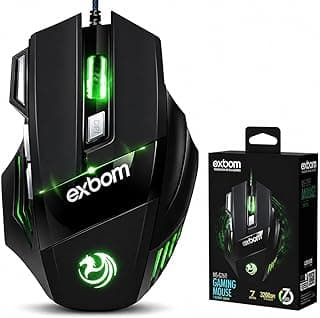 Mouse Gamer LED RGB USB 3200 dpi Cabo Reforçado 7 Botões de Ação Nylon Profissional para Jogos Tiro Ação