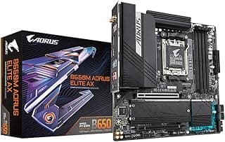 Placa Mãe Gigabyte B650M AORUS ELITE AX WIFI (AM5/4xDDR5/HDMI/DP/USB 3.2/M.2)