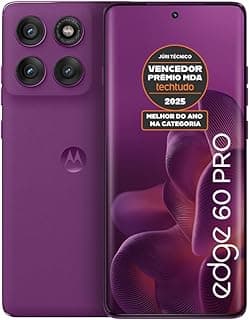 Smartphone Motorola Edge 60 PRO 5G - 256GB 24GB (12GB RAM+12GB Ram Boost) Tela Quad-Curve moto AI 50MP Sony Camera ultrarresistencia militar IP68 + IP69 - Violeta