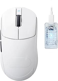Mouse Gamer Sem Fio ATTACK SHARK X8 Ultimate — Ultraleve (55g), Tri-modo, Taxa de Polling de 8K, Sensor PixArt PAW3950MAX, 42.000 DPI, Fitas Antiderrapantes, Bateria de 800mAh — Para PC/Mac (Branco)