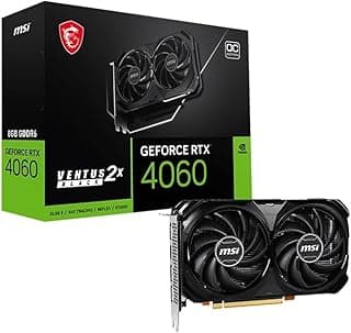 Placa de Video RTX 4060 8GB GDDR6 128Bits Ventus 2X Black OC MSI 912-V516-012