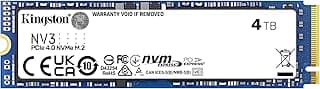 Kingston NV3 4TB M.2 2280 NVMe SSD | PCIe 4.0 Gen 4x4 | Até 6000 MB/s | SNV3S/4000G