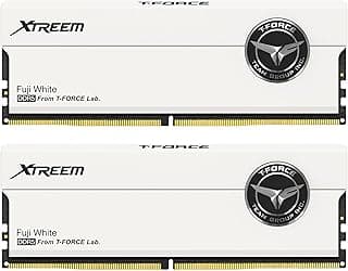 TEAMGROUP T-Force XTREEM DDR5 Ram 32 GB (2 x 16 GB) 8000 MHz PC5-64000 CL38 A-DIE Módulo de memória RAM para chipset série 600 700 XMP 3.0 pronto branco FFWD532G8000HC38DDC01