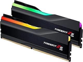 G.SKILL Trident Z5 RGB Series DDR5 RAM (Intel XMP 3.0) 64GB (2x32GB) 6400MT/s CL32-39-39-102 1.40V Desktop Computer Memory U-DIMM - Preto fosco (F5-6400J3239G32GX2-TZ5RK)
