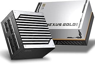 GOLDEN FIELD Fonte de alimentação modular completa Nexus Gold 650W, ouro 80Plus com certificação ATX3.1 e PCIe 5.1, capacitores japoneses com classificação 105°C, nativos 12V-2x6, LLC+DC-DC + PFC