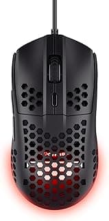 GXTrust 928 Helox Mouse Gamer RGB – Ultraleve 65g, 6 Botões Programáveis, 200-6400 DPI, Software Avançado, Cabo USB de 1.5 m, Preto