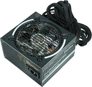 Fonte De Alimentação Para Pc Gamer Atx Gd650S 650W, Fonte De Alimentação Bronze 80+, Fonte De Alimentação Não Modular, Cabos Pretos Planos, Ventilador Led Rgb