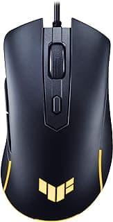 ASUS TUF Gaming Mouse para jogos M3 Gen II, com fio, 59 g leve, IP56 resistente a poeira e água, proteção antibacteriana, sensor óptico 8K DPI, 6 botões programáveis, pés de mouse de teflon, preto