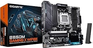 GIGABYTE Placa-mãe B850M Gaming X WIFI6E AMD AM5 LGA 1718, mATX, DDR5, 2X M.2, PCIe 5.0, USB-C, WIFI6E, LAN 2,5GbE, EZ-Latch, Garantia de 5 anos