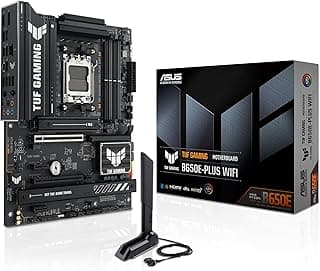 ASUS Placa-mãe TUF Gaming B650E-PLUS WiFi AMD B650 ATX, 12+2+1 80A DrMOS Power Stages, DDR5, PCIe 5.0 Ready, 3X M.2, Wi-Fi 6E, 2.5Gb LAN, DisplayPort, HDMI™, USB Type-C, BIOS Flashback, Aura Sync